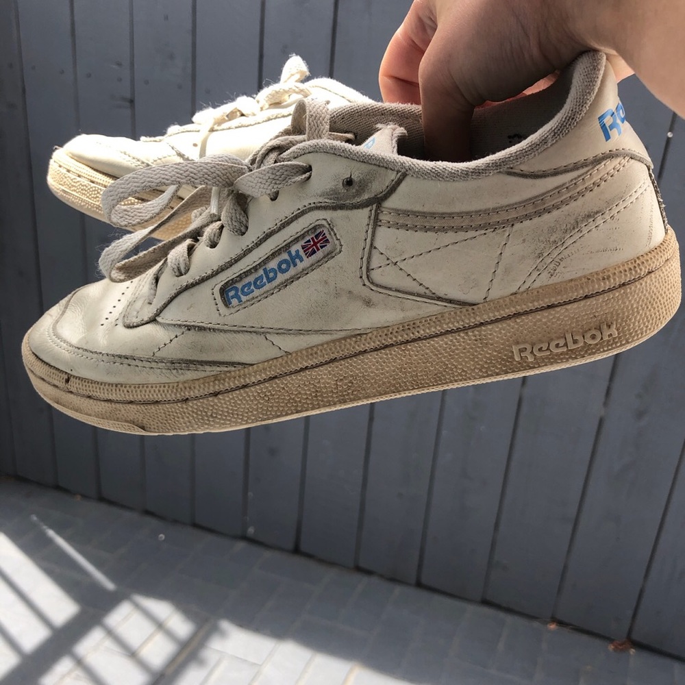 UNISEX REEBOK BRITISH FLAG TRENDY CREAM SNEAKERS